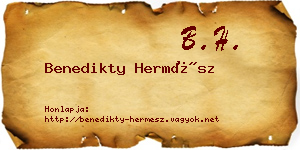Benedikty Hermész névjegykártya